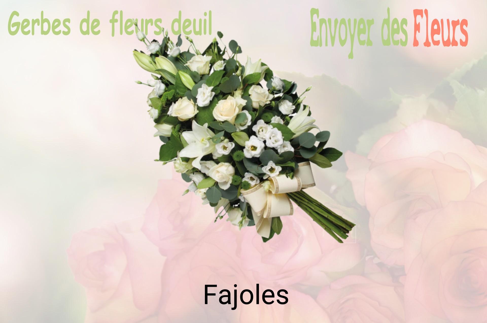 Gerbe de fleurs de deuil livrée à Fajoles